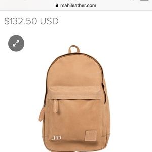 Personalized Jack Tan/Brown Mahi Leather backpack